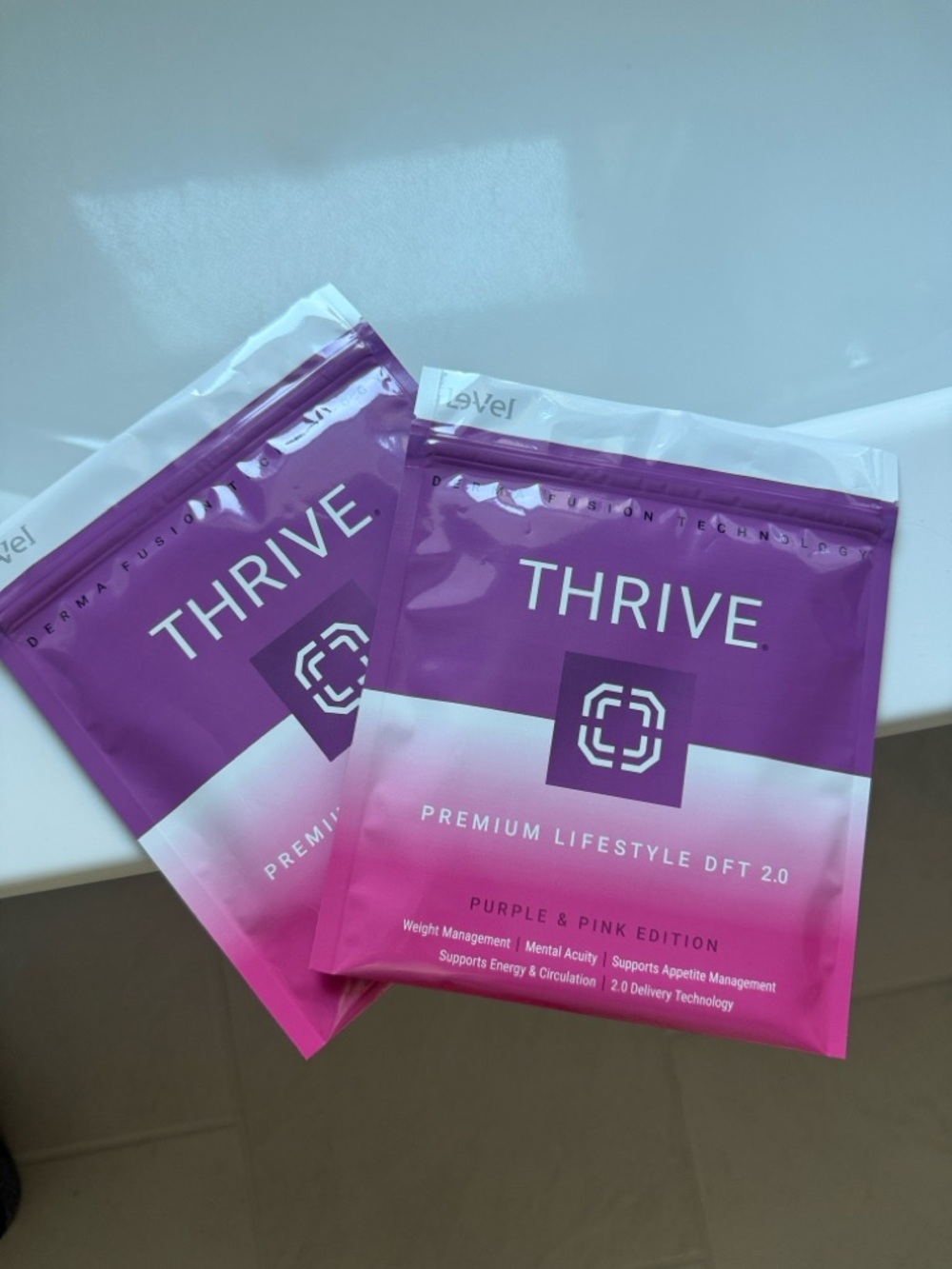 Two months of Thrive Single-Serve Packet - Pink & Purple Packaging
